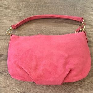 Mark & Graham Pretty Pink Suede Bag